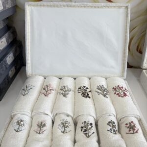 طقم 12 قطعه مناشف وبشاكير