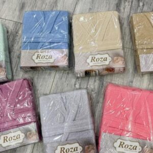 روب حمام مناسب للرجال والنساء مع قبعه قطن100%